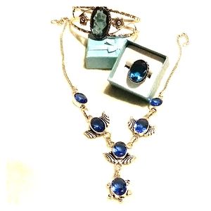 3pice set necklace, cuff, ring